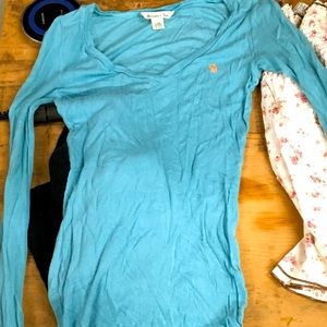 Abercrombie and Fitch long sleeve top . Womens size L slim fit